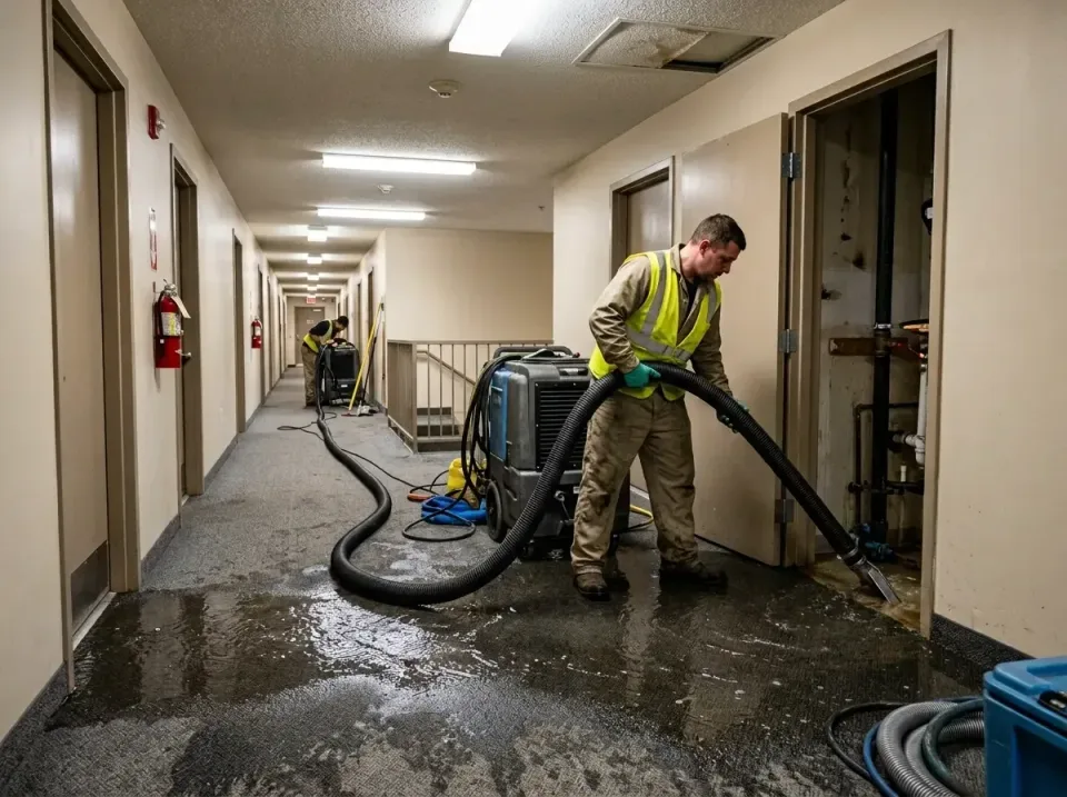 multi-unit-apartment-hallway-f-005 — frequently asked questions, Emergency Burst Pipe Water Extraction & Removal in Lake Rid…